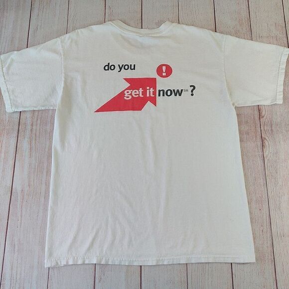 Vintage 2002 Verizon "do you get it now?" white company tee L - Picture 1 of 9